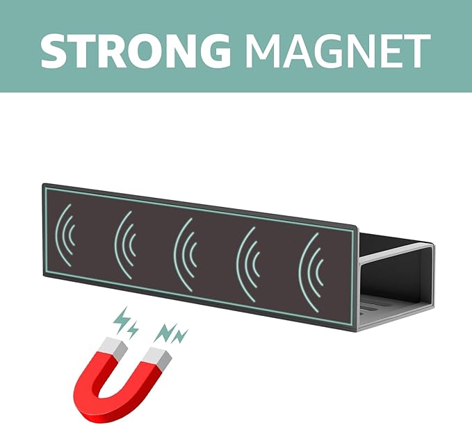 Metal Magnetic Spice Rack for Refrigerator – 5 Pack Strong Magnet Organizer Shelves with Notepad – Black Heavy-Duty Spice Storage for Kitchen, Pantry, Laundry, Apartment, RV