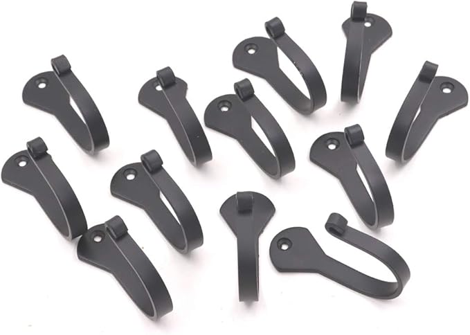 THDC Nail Hooks, Vintage, Rustic Curved Metal Fasteners – Decorative Colonial Wall Décor, Heavy Duty Wall Hooks, Hangers for Keys, Coats, Robe, Bags, Home, Kitchen Set of 12 (Big 2.5")
