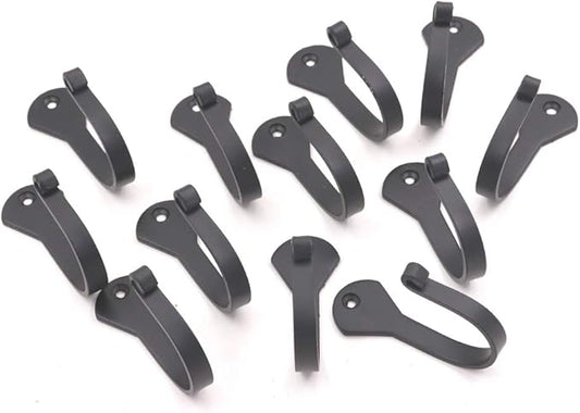 THDC Nail Hooks, Vintage, Rustic Curved Metal Fasteners – Decorative Colonial Wall Décor, Heavy Duty Wall Hooks, Hangers for Keys, Coats, Robe, Bags, Home, Kitchen Set of 12 (Big 2.5")