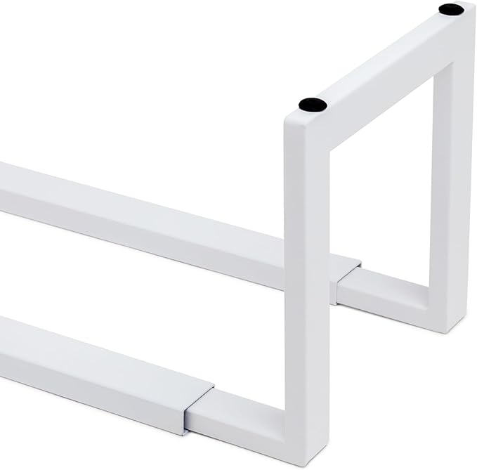 QUALIAZERO Expandable Shoe Rack Organizer for Closets, Entryways, Hallways, Bedrooms, Living Rooms, Kitchens, Bathrooms, Laundry Rooms (Satin Snow, 2 Pack)