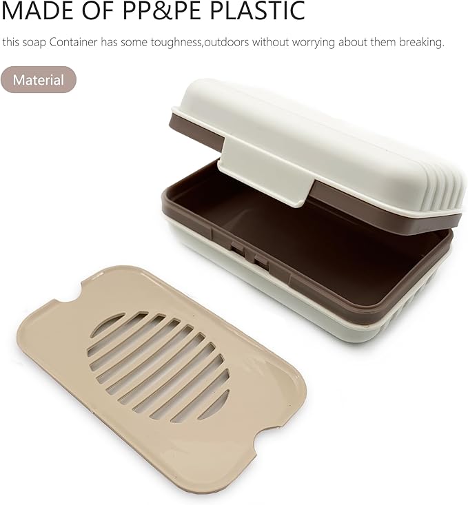 Travel Soap Container, Portable Travel Soap Case, Soap Dish with Lid for Camping, Outdoor, Bathroom, Hiking Traveling (3pcs 3 Color)