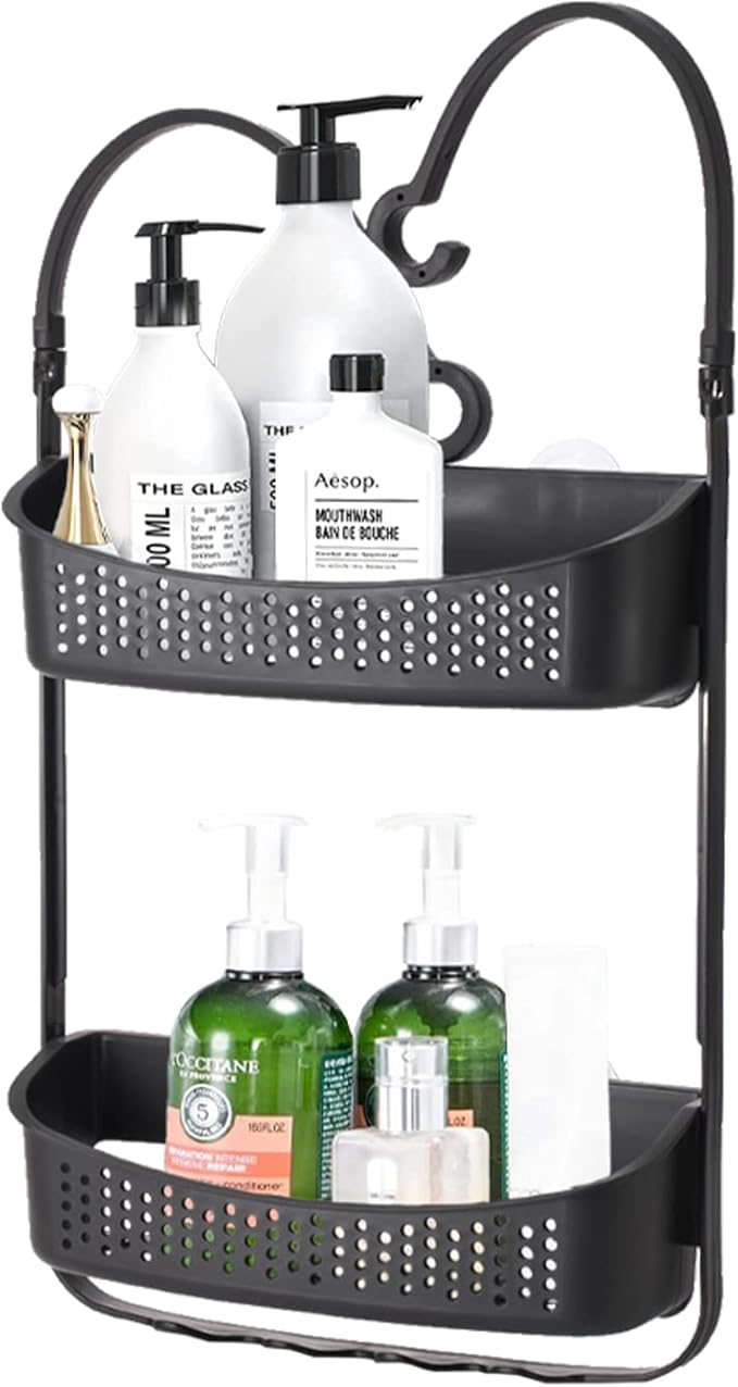 Shower Caddy Double Hanging Black