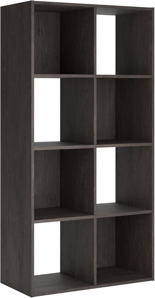 Signature Design by Ashley Piperton 8 Cube Storage Organizer or Bookcase, Charcoal