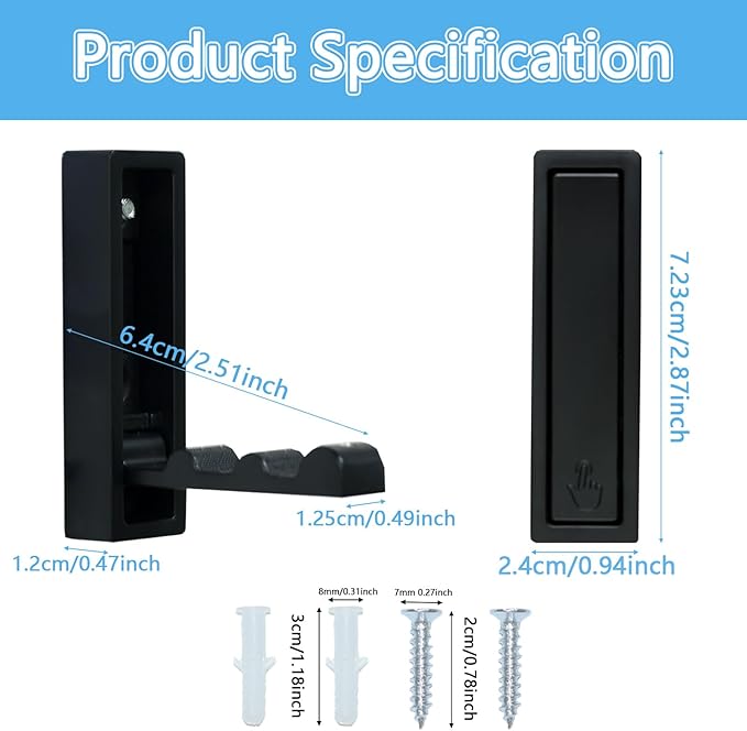4PCS Magnetic Folding Wall Hooks, Heavy Duty 30LB Zinc Alloy Foldable Coat Hooks for Hanging Towels, Coats, Bags, Keys - Space Saving Black Wall Mounted Hooks for Bathroom, Kitchen, Entryway, Closet