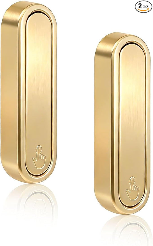 Foldable Gold Wall Hooks for Hanging Purses, Heavy Duty Folding Coat Hooks, 2 Pack Purse Hook for Wall that Stays Flat, Towel Robe Hooks for Bathroom, Closet, Entryway, Zinc Alloy ﻿ ﻿