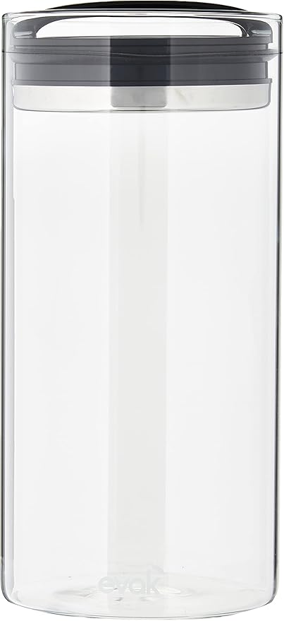 Prepara Evak Compact Glass Food Storage, Extra Large, Black