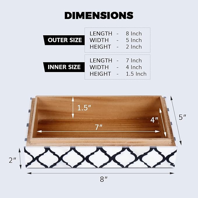 Handicrafts Home Decorative Keepsake Box 8x5 â Small Organizer Box with Lid, Boho Decorative Storage, Retro Memory Box, Unique Coffee Table DÃ©cor, Jewelry or Trinket Box, Modern Shelf Decorative Box