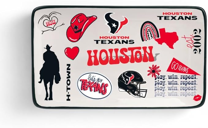 The Memory Company Officially Licensed NFL Team Spirit Ceramic Trinket Tray, Decorative Storage Catch-All, Home & Office Organizer, Gift for Football Fans