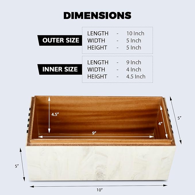 Handicrafts Home Decorative Organizer Box 10x5 â Large Keepsake Box with Lid, Modern Decorative Storage Box, Bohemian Coffee Table DÃ©cor, Jewelry & Memory Box, Decorative Accent Box for Home DÃ©cor