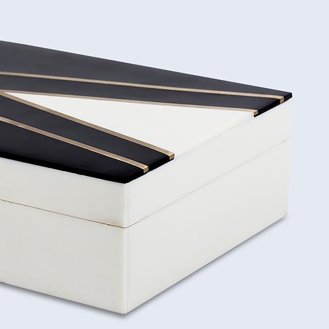 Handicrafts Home Decorative Keepsake Box 8x5 – Small Organizer Box with Lid, Boho Decorative Storage, Retro Memory Box, Unique Coffee Table Décor, Jewelry or Trinket Box, Modern Shelf Decorative Box