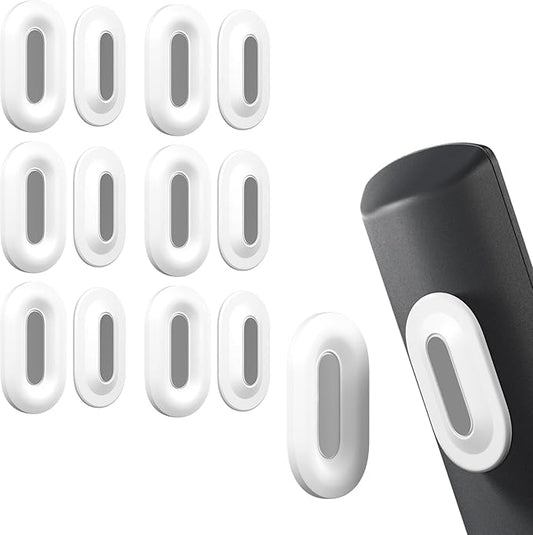 Nearockle 6 Pack Magnetic Remote Control Holder Wall Mount, 2025 Upgraded Smaller & Stronger Magnetic Silicone Remote Control Organizer TV Remote Charger Holder Caddy Back of TV (White)