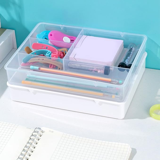 ZJchao Drawer Organizers, Classification Bathroom Drawer Organizer Bathroom and Storage Divider Tray for Office (White)