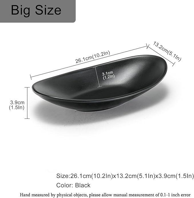 Black Ring Dish Centerpiece Jewelry Tray Key Tray Organizer for entryway, Dresser Decor Key Dish Jewelry Bowl Decorative Dish (Big Oval)