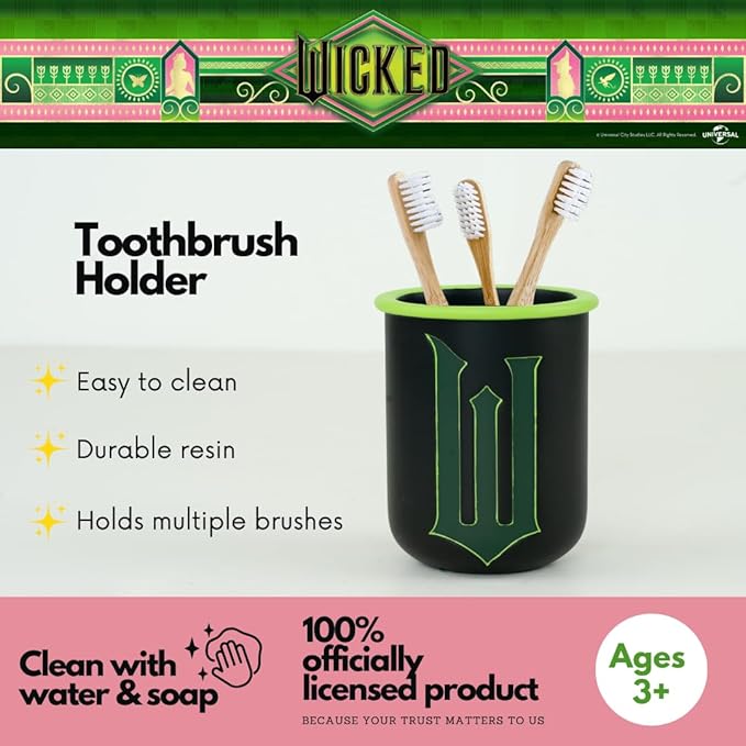 Collectibles Wicked Toothbrush Holder - Makeup Brushes/Pens Tumbler, (Officially Licensed Product) by Franco