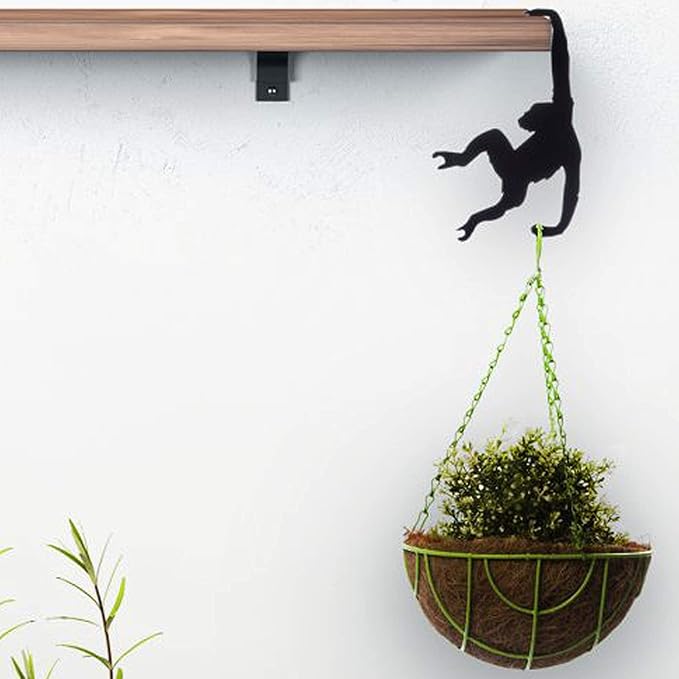 Artori Design Unique Banana Holder Balance Hook - Magic Hook for Hanging Plants Jackets Keys or Stylish Purse Hanger - Perfect for Kitchen Dorm Room Bedroom and Entryway for Home or Office (Chimp)