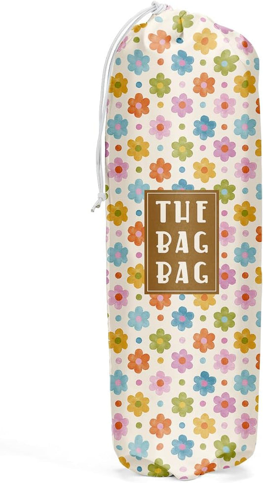 Flower Grocery Bag Organizer - Plastic Bag Holders for Kitchen, Pantry, Laundry Room - Home Decor Gifts
