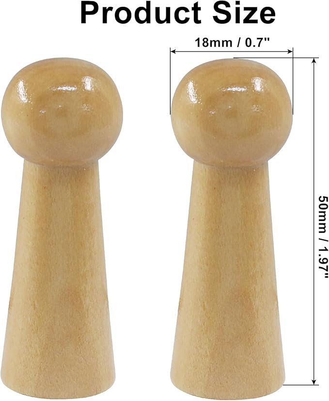 10Pcs Wooden Screw Hooks, Solid Wooden Wall Hooks Screw-On Coat Hooks, DIY Wood Coat Hooks for Hanging Jacket/Towel/Mug/Clothes Crafts(Style-2,Log Color)