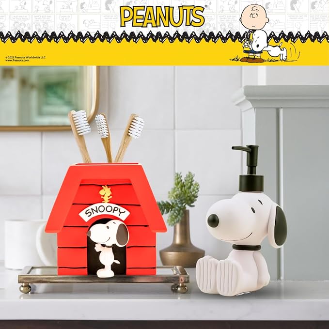 Peanuts Snoopy Toothbrush Holder - Makeup Brushes/Pens Tumbler, (Officially Licensed Product) by Franco Collectibles