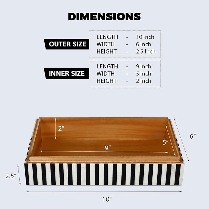 Handicrafts Home Decorative Storage Box 10x6 – Remote Organizer Box with Lid, Modern Decorative Keepsake Box, Boho Shelf Décor, Memory Box for Photos or Letters, Decorative Box for Table Décor