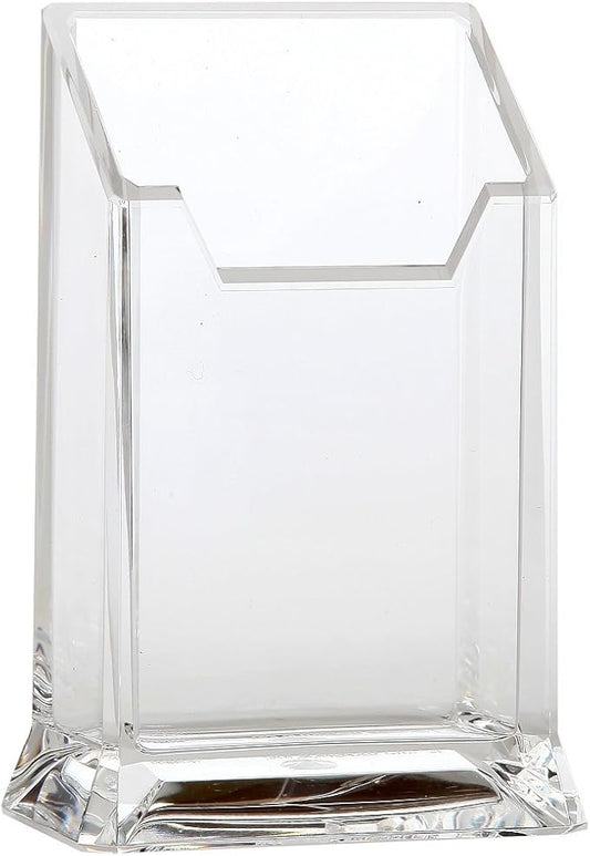 Home-X Acrylic Pen Holder â Multipurpose Clear Acrylic Makeup Brush Holder with Wide Opening and Stable Base for Eyeglasses, Pencils, Tools â Ideal for Desk, Vanity, Bathroom Storage
