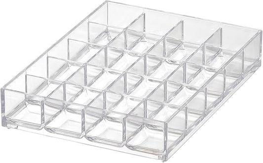 Like-it | MX-T10 | System Tray | Stackable Organizer | Drawer Organizer | A6 | 20 Divide |4.53" × 6.06" × 1.18" | Clear |