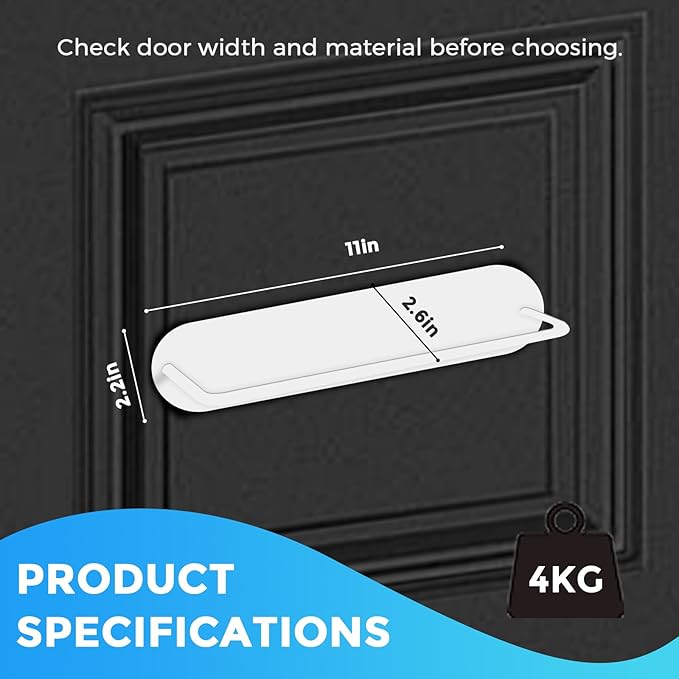Magnetic Hanging Shoe Rack, Slipper Holder, Wall Mounted Shoe Rack No-Drill RV Camper Storage and Organization and Iron Door Closet, Towel Holder, Space Saving 11" x 2.6" x 2.2"