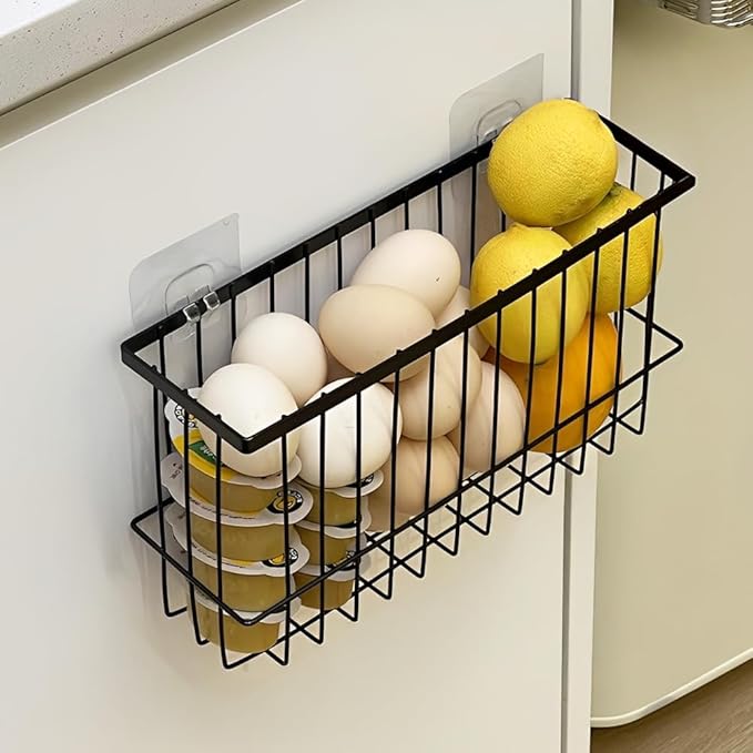 2PC Lid Organizers Inside Cabinet, Cabinet Door Organizer, Self-Adhesive Storage Box, Wall Mounted Metal Storage Boxes,Bathroom/Cabinet/Kitchen Items Organiser Storage Box