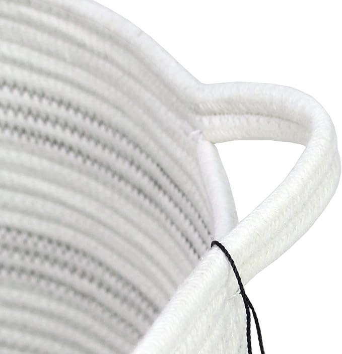 Casaphoria XXXLarge Cotton Rope Basket 22" X 22"X 14" Blanket Basket for Living Room Woven Basket Soft Laundry Blanket Basket storage basket bin with Handleï¼pack of 1ï¼