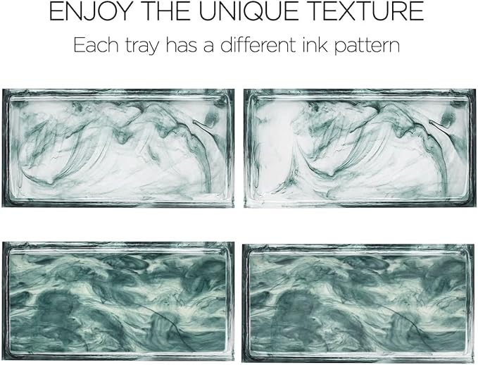 Emibele Bathroom Tray - Resin Countertop Vanity Tray with Jewelry Storage & Organizer for Candle, Plant, Perfume, Shampoo, Towel - Home Decor, Medium, Ink Green