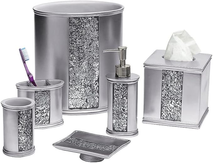 Popular Bath Silver Sinatra, Tooth Brush Holder