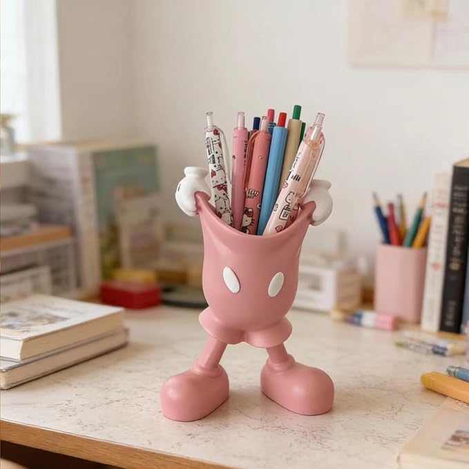 Cute Mouse Pen Holder for Desk, Cartoon Mouse Vase Makeup Brush Holder, Birthday Party Supplies Gift for Home Decoration