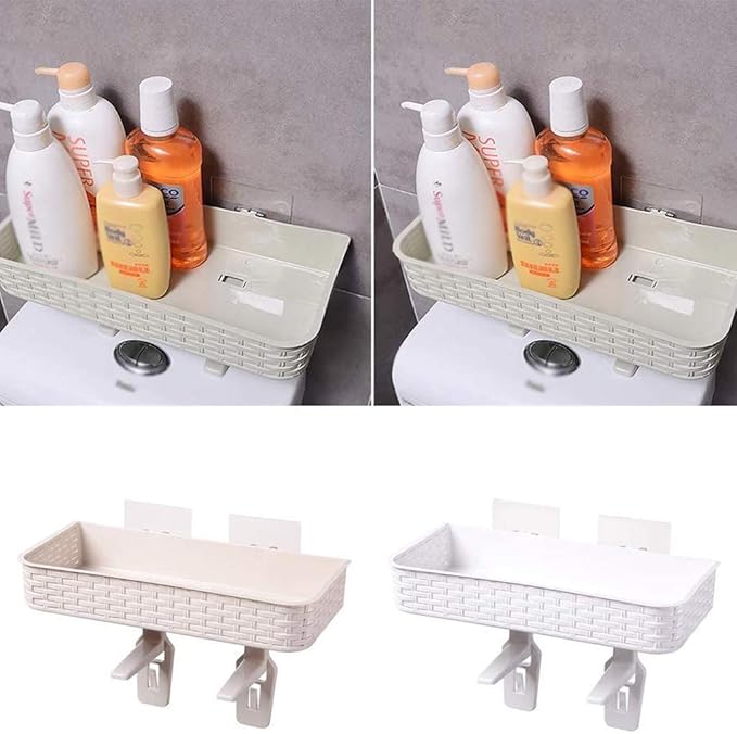 Japanese Plastic Rack, Wall Mounted Shower Shelf Corner Storage, Bathroom(E)