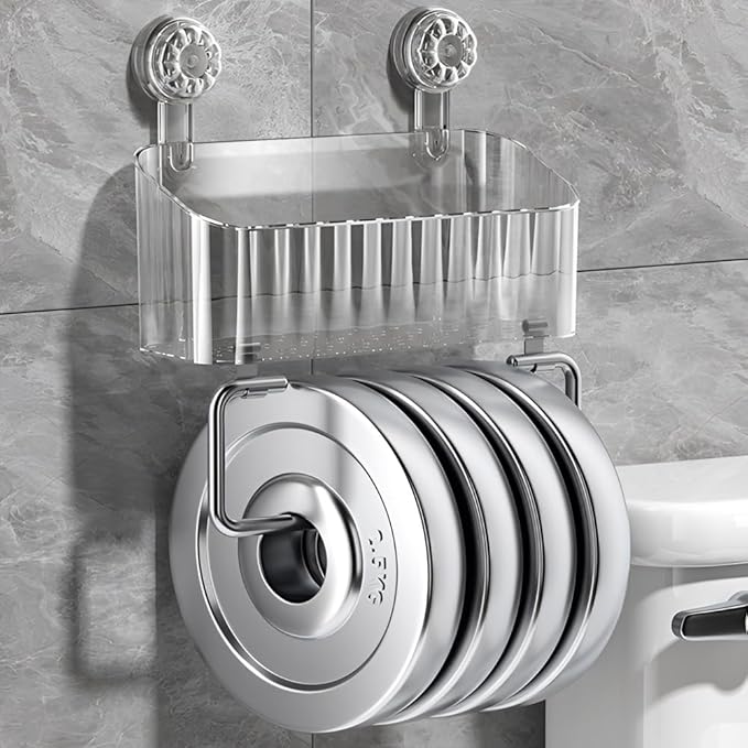 Shower Caddy - Strong Suction Shower Shelf Organizer - Removable Bathroom Basket