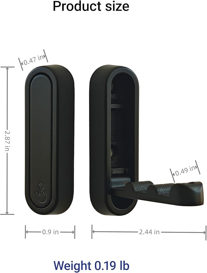 Foldable Wall Hooks Heavy Duty - Zinc Alloy Hidden Handle with Anchors/Screws, Space-Saving for Bathroom, Kitchen, Closet, 33lb Capacity, Wall Mounted (Gray, Count, 4)