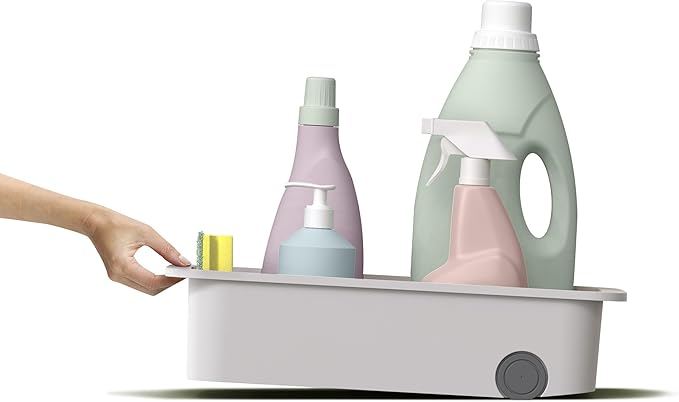 Joseph Joseph CupboardStore Large Easy-Access Wheeled Storage Caddy – Under-Sink Kitchen Organizer, Made from Recycled Plastic