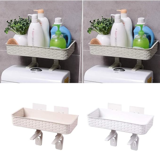 Japanese Plastic Rack, Wall Mounted Shower Shelf Corner Storage, Bathroom(E)