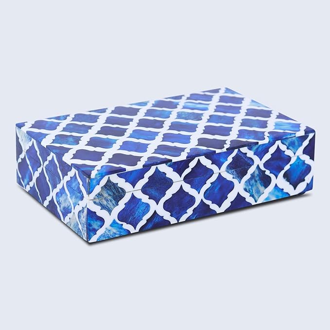 Handicrafts Home Decorative Keepsake Box 8x5 â Small Organizer Box with Lid, Boho Decorative Storage, Retro Memory Box, Unique Coffee Table DÃ©cor, Jewelry or Trinket Box, Modern Shelf Decorative Box