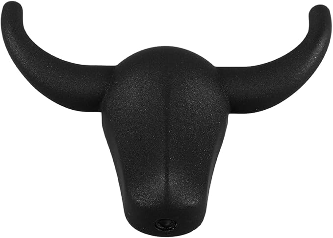 Luxshiny Bull Horn Metal Coat Hook Decorative Wall Mounted Iron Hook for Entryway Keys Bags Towels 2.75X2.16 Inches Sturdy Rustic Storage Solution