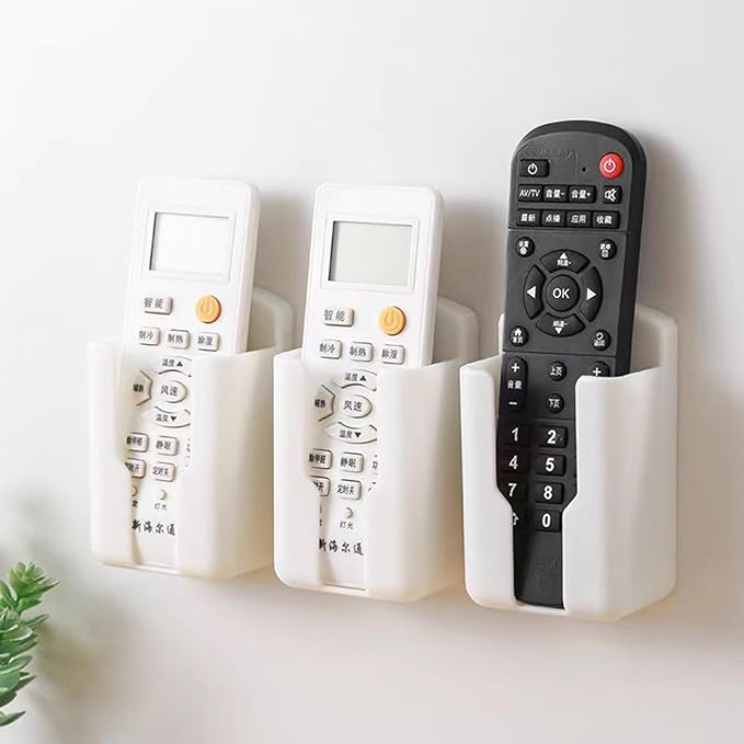 6pcs Remote Control Organizer Wall Adhesive Pen Holder for Home Office School Opening Design Easy Manipulate Clicker