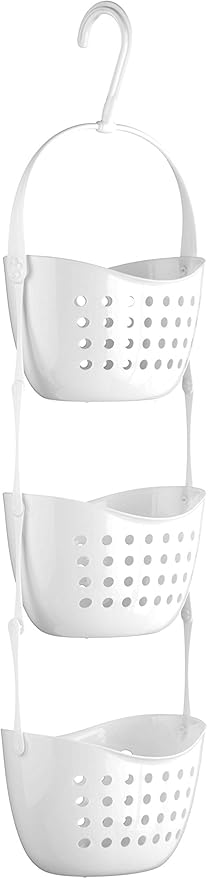Premier Housewares 3-Tier Shower Caddy - White