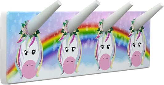 EXCELLO GLOBAL PRODUCTS Children's Coat Hooks (Unicorn)