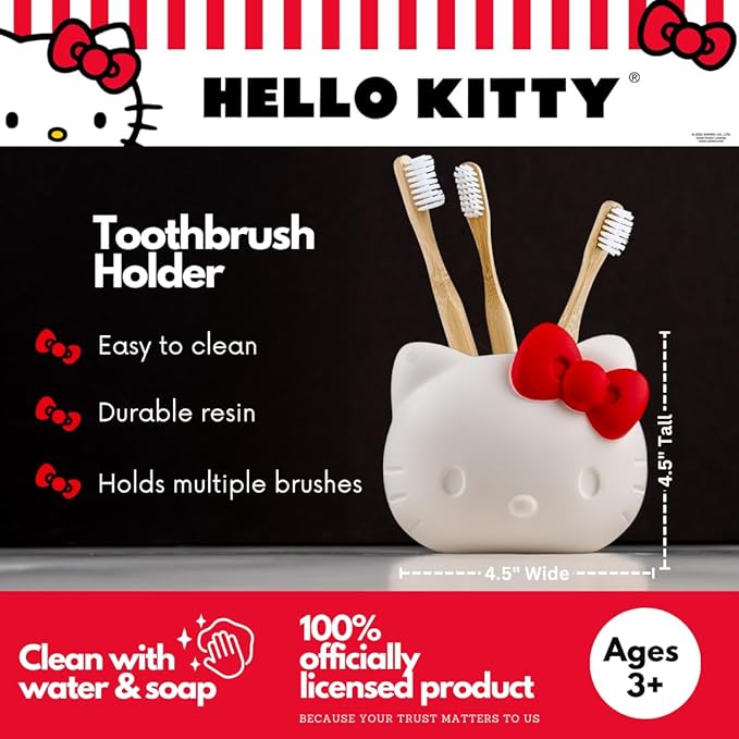 Collectibles Hello Kitty Toothbrush Holder - Makeup Brushes/Pens Tumbler, (Officially Licensed Product) by Franco