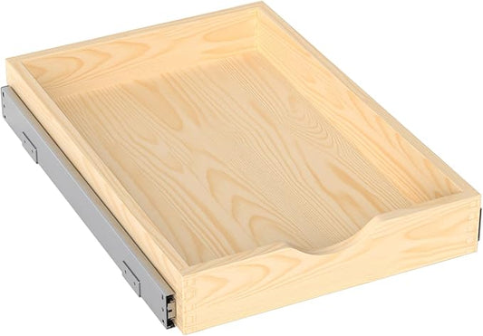 ZOINLIY Wooden Pull Out Cabinet Organizer, Slide Out Drawer for Kitchen Organizers and Storage, Soft Close, Heavy Duty, Fully Expandable