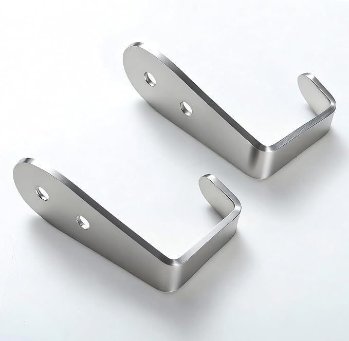 8 Pcs Stainless Steel Hooks for Hanging, Heavy Duty Hook, Wall Hooks Key Holder Wall Mount Hanger Coat Hook Garage Storage Screw Utility Hooks (Silver)