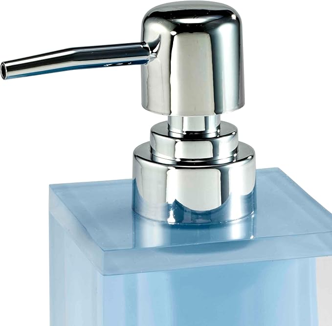 Izod - Bathroom Set, 3pc Countertop Accessories, Vanity Tray, Covered Jar & Lotion Pump, Modern Home Decor, Dorm Room Essentials (Marina Collection, Blue)