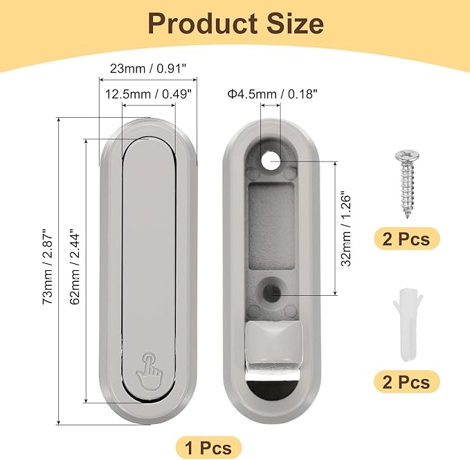 uxcell Foldable Wall Hooks, Aluminum Alloy Heavy Duty Wall Mounted Folding Coat Hooks with Mounting Accessories Space-Saving for Hanging Coat Towels Hat Bags, Oval, Gray