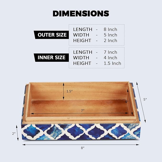 Handicrafts Home Decorative Keepsake Box 8x5 â Small Organizer Box with Lid, Boho Decorative Storage, Retro Memory Box, Unique Coffee Table DÃ©cor, Jewelry or Trinket Box, Modern Shelf Decorative Box
