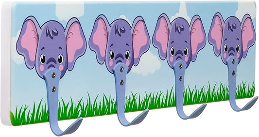 EXCELLO GLOBAL PRODUCTS Children's Coat Hooks (Elephant)