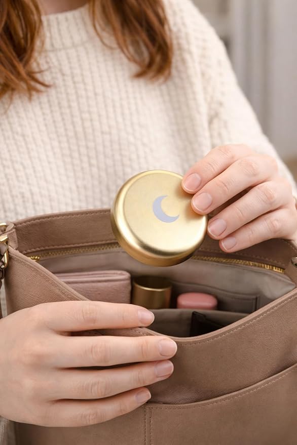 Brando Moon Small Metal Pill Container - 2.1 x 0.9” Pocket Size Portable Pill Box Case – Sturdy Storage Organizer for Coffee, Pills and other Small Components while Traveling