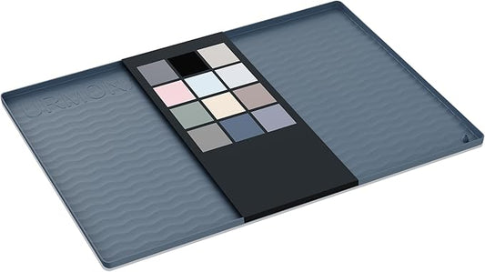 URMONA Waterproof Silicone Under Sink Mat 37'' x 22'' Shelf Liner for Kitchen and Bathroom, Cabinet and Counter Protector, Storage and Organizers, Litter Mat, Pet Cat Puppy Essentials(Dark Grey)